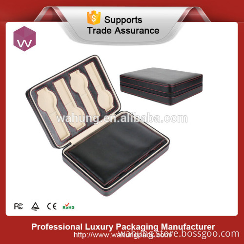 Top Quality PU Leather Watch Box /Portable Travel Watches Package Box Case